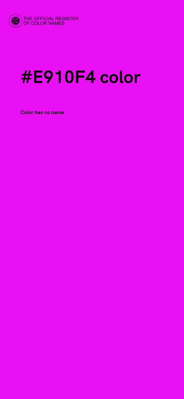 #E910F4 color image