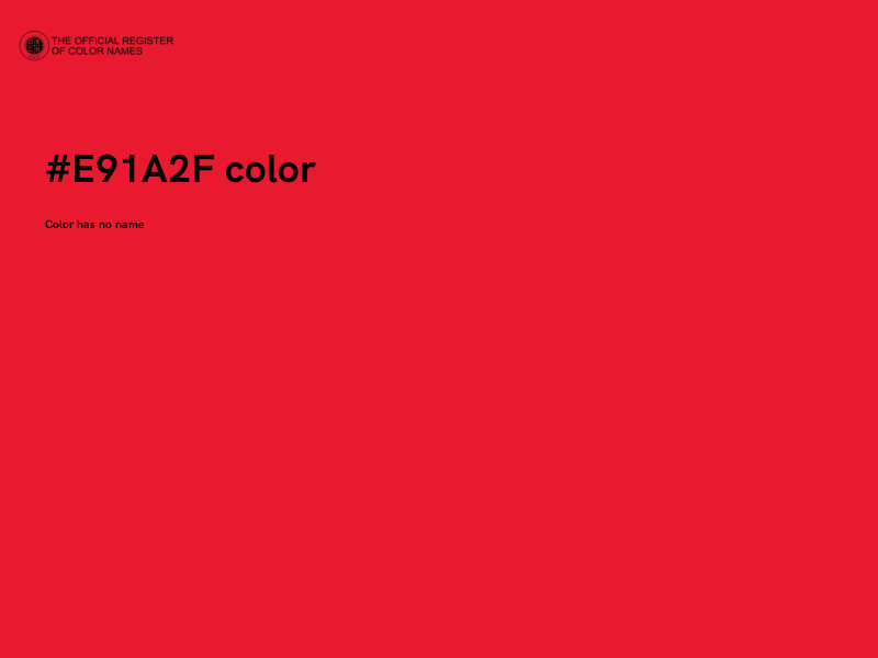 #E91A2F color image