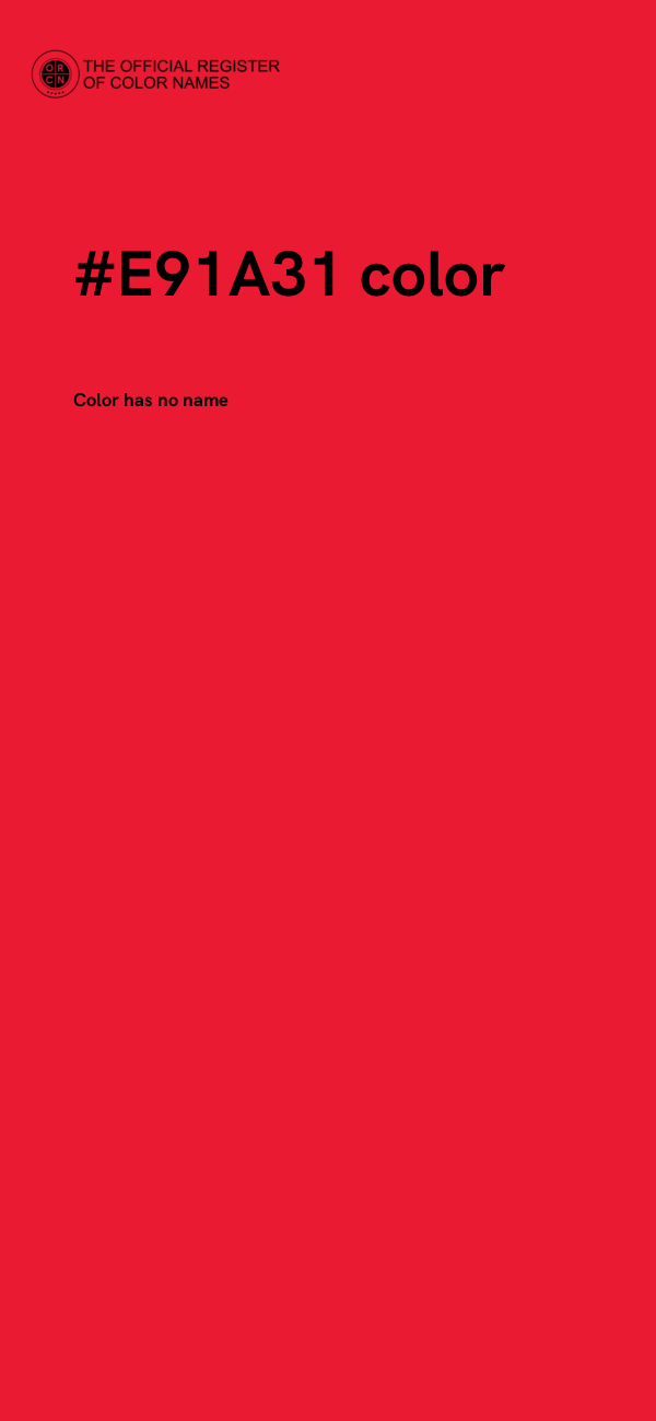#E91A31 color image