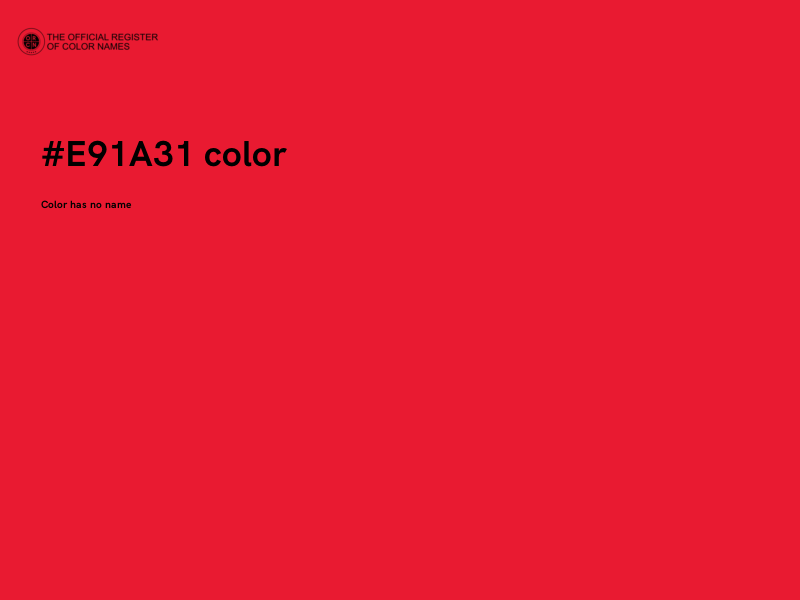 #E91A31 color image