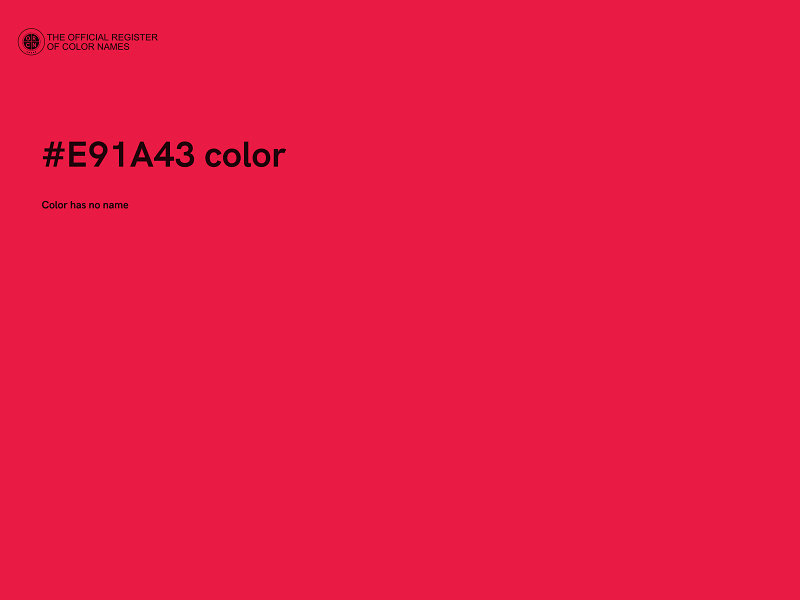 #E91A43 color image