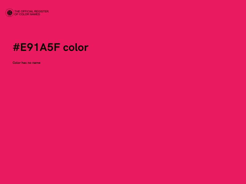 #E91A5F color image