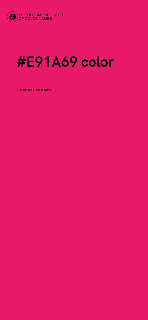 #E91A69 color image