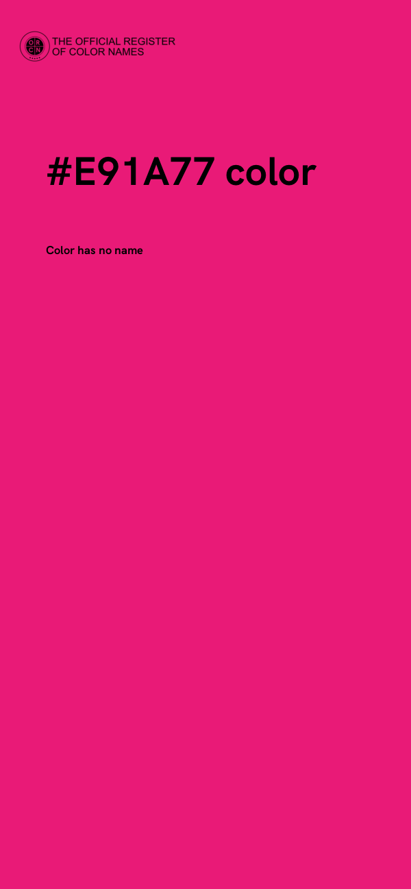 #E91A77 color image