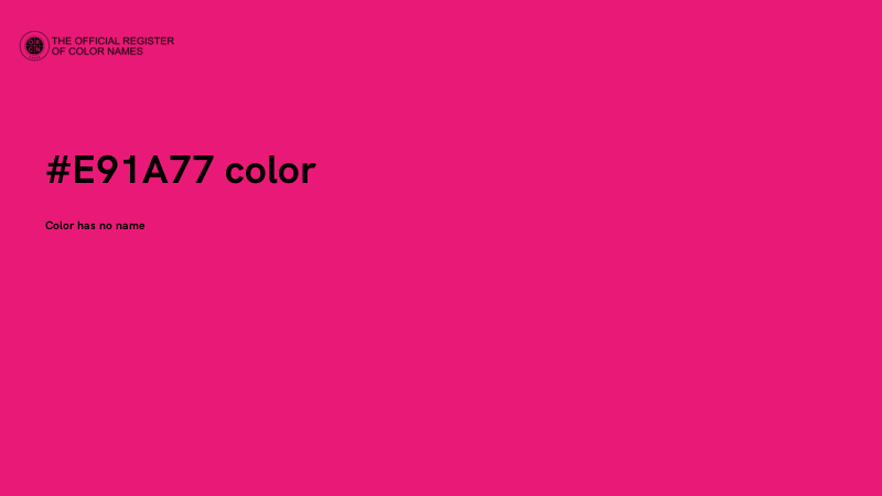 #E91A77 color image