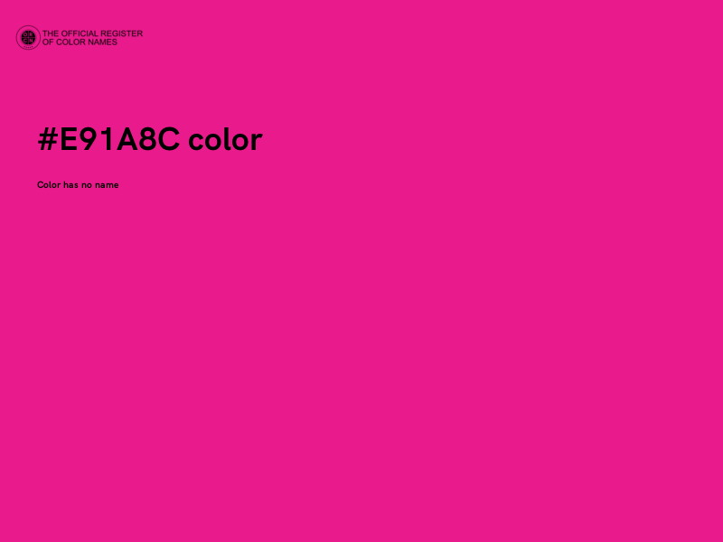 #E91A8C color image