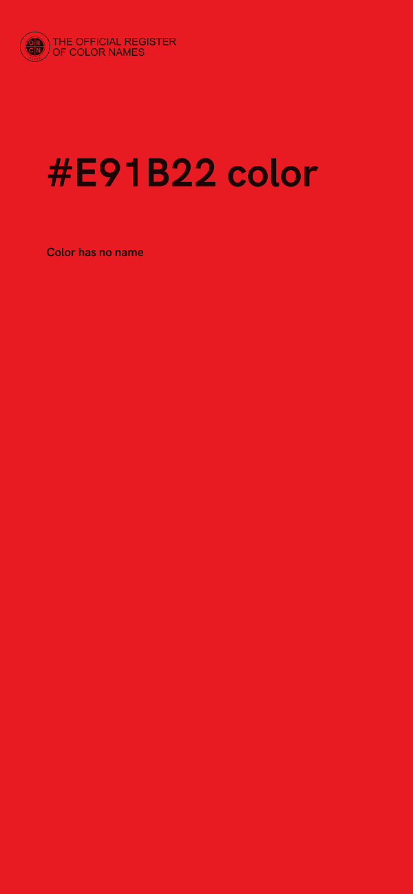 #E91B22 color image