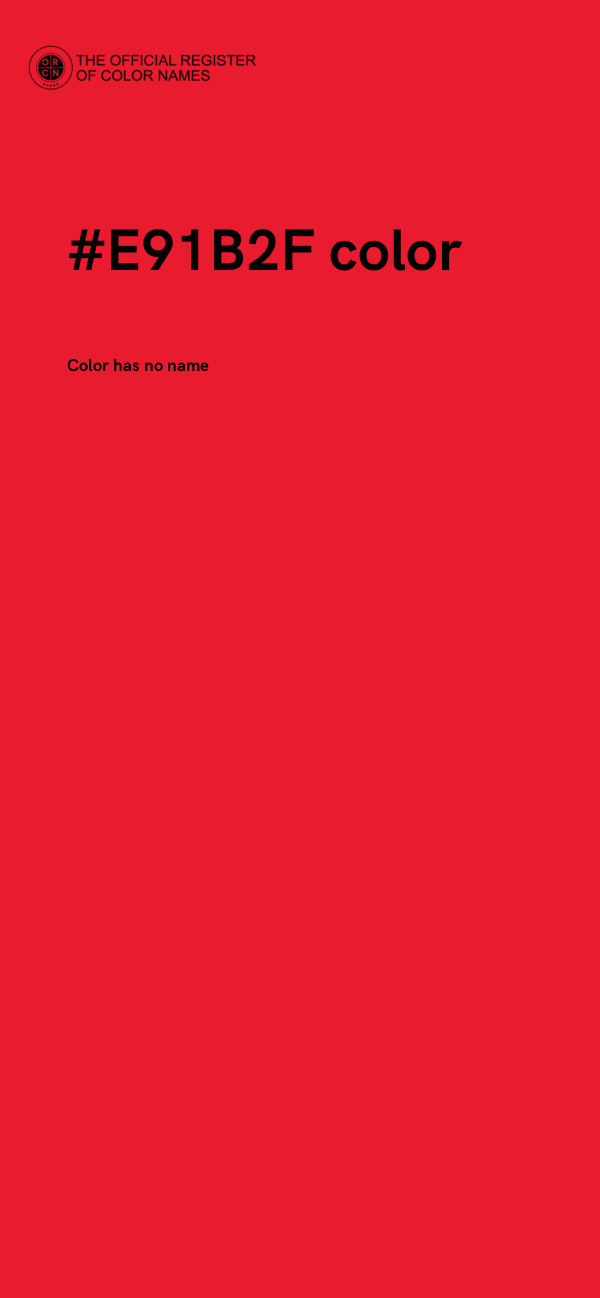 #E91B2F color image