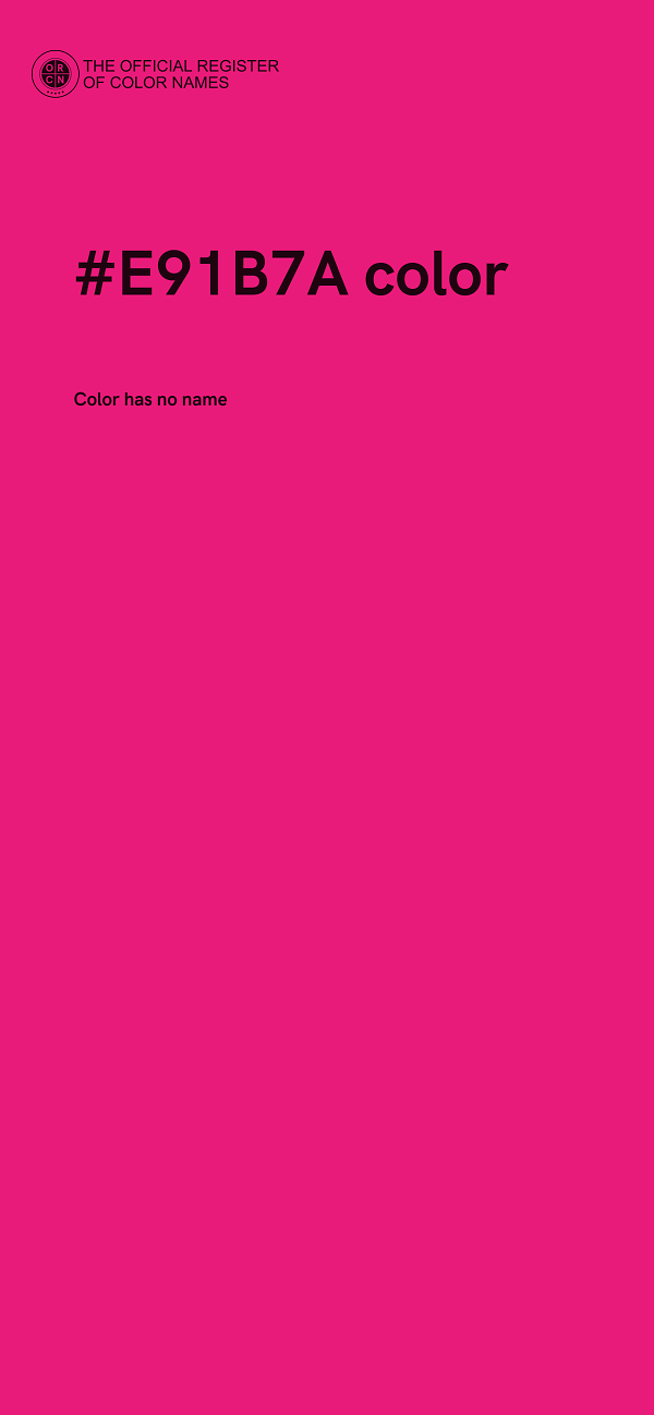 #E91B7A color image