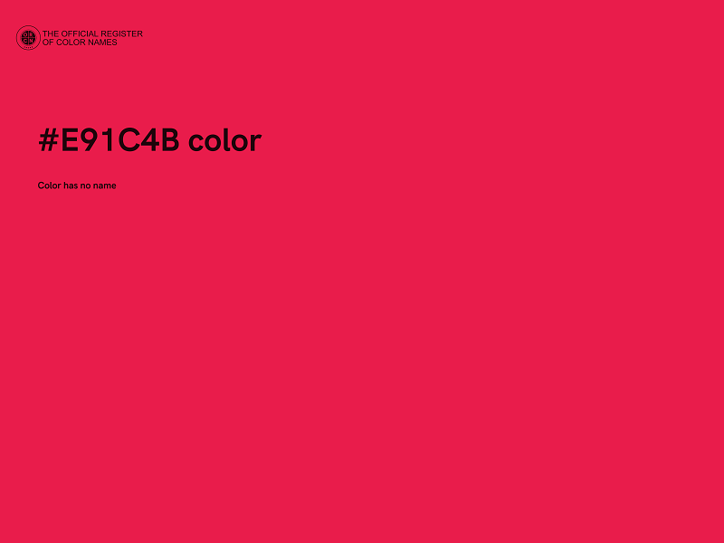 #E91C4B color image