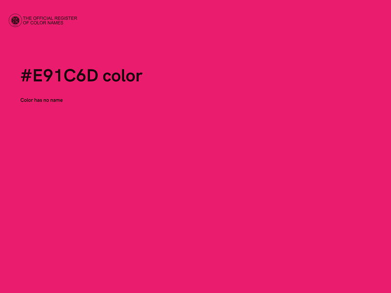 #E91C6D color image