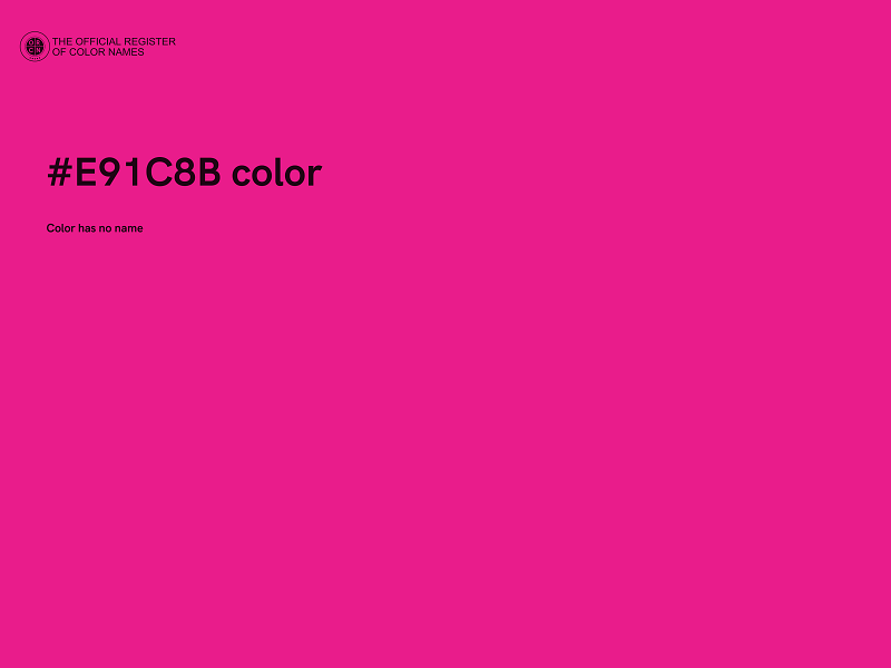 #E91C8B color image