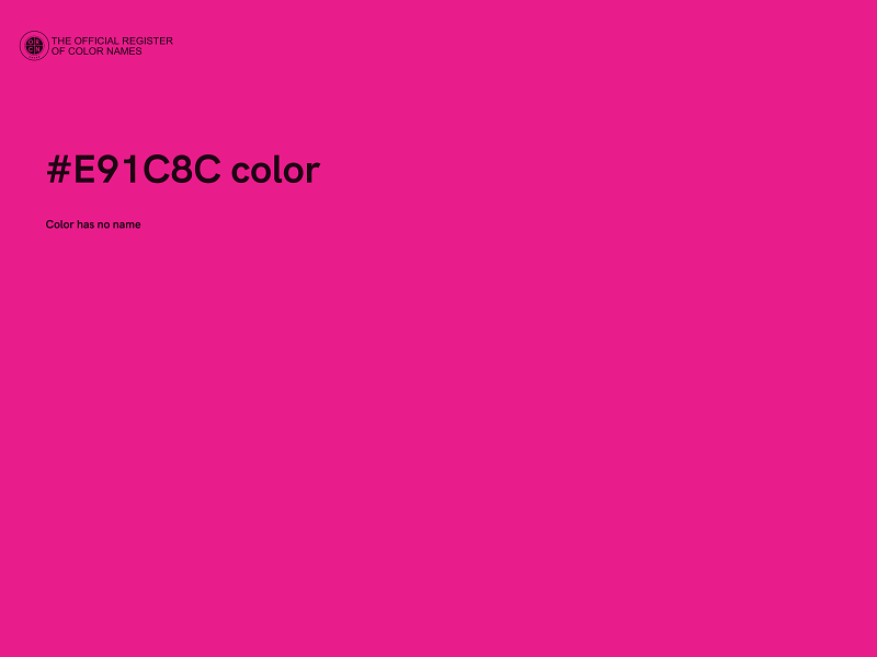 #E91C8C color image