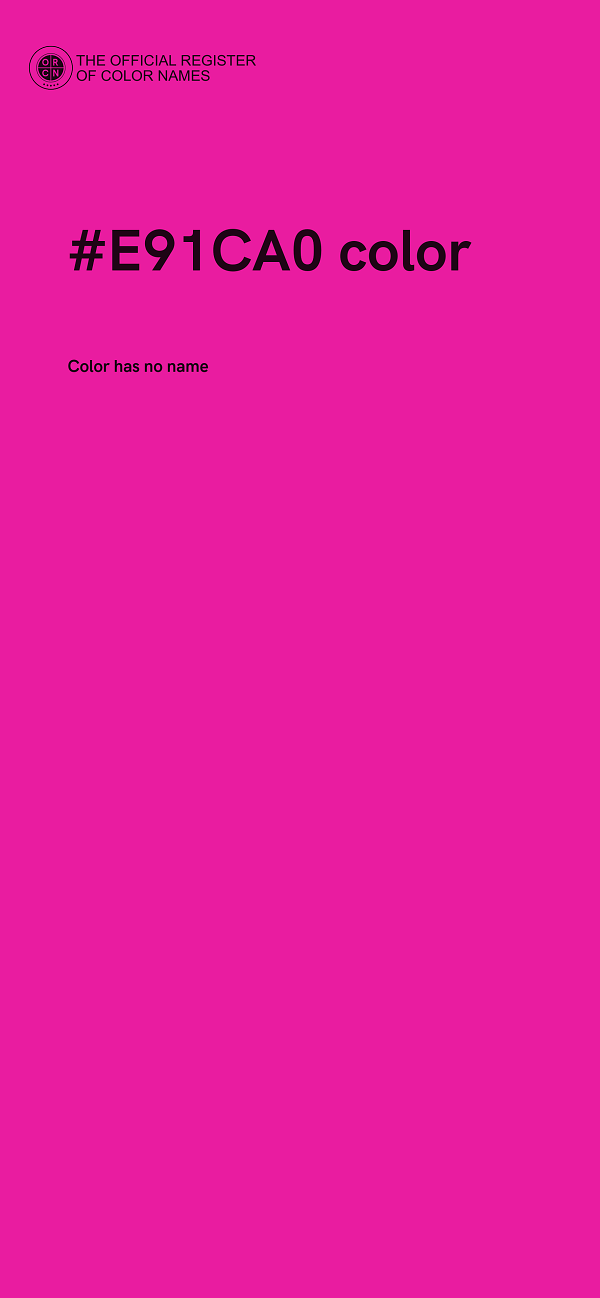 #E91CA0 color image