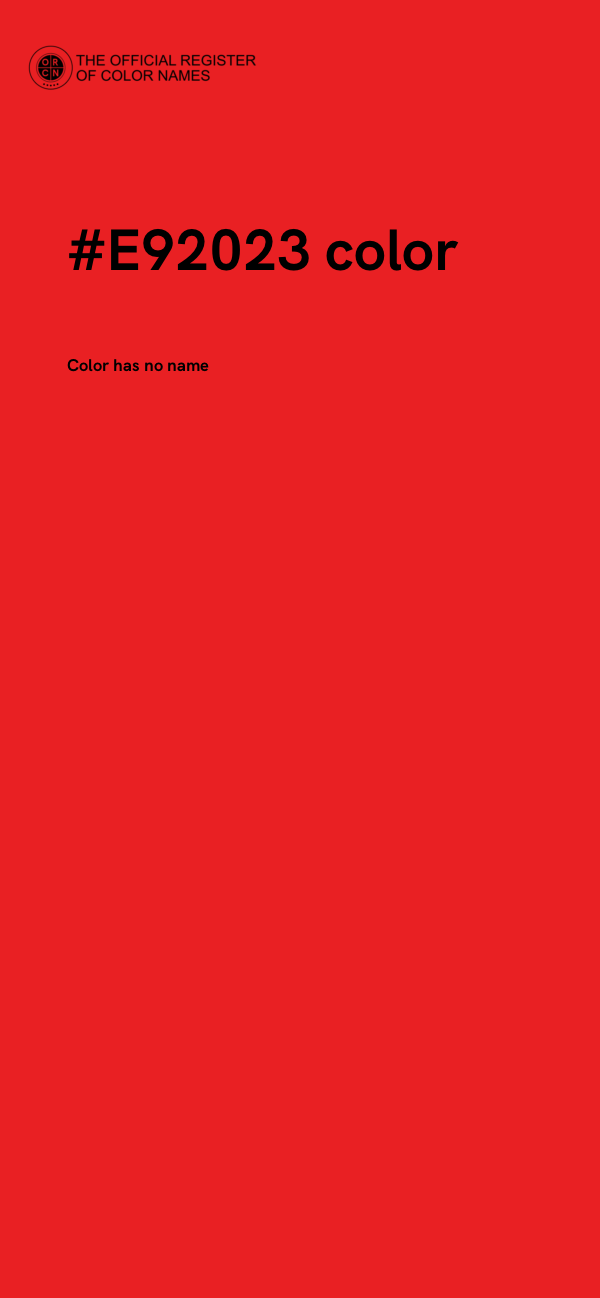#E92023 color image
