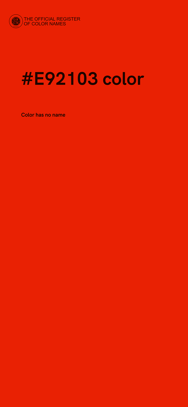 #E92103 color image