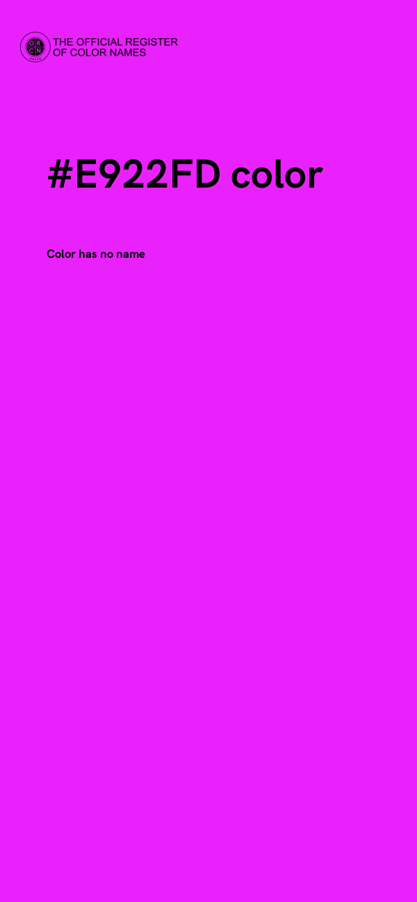 #E922FD color image