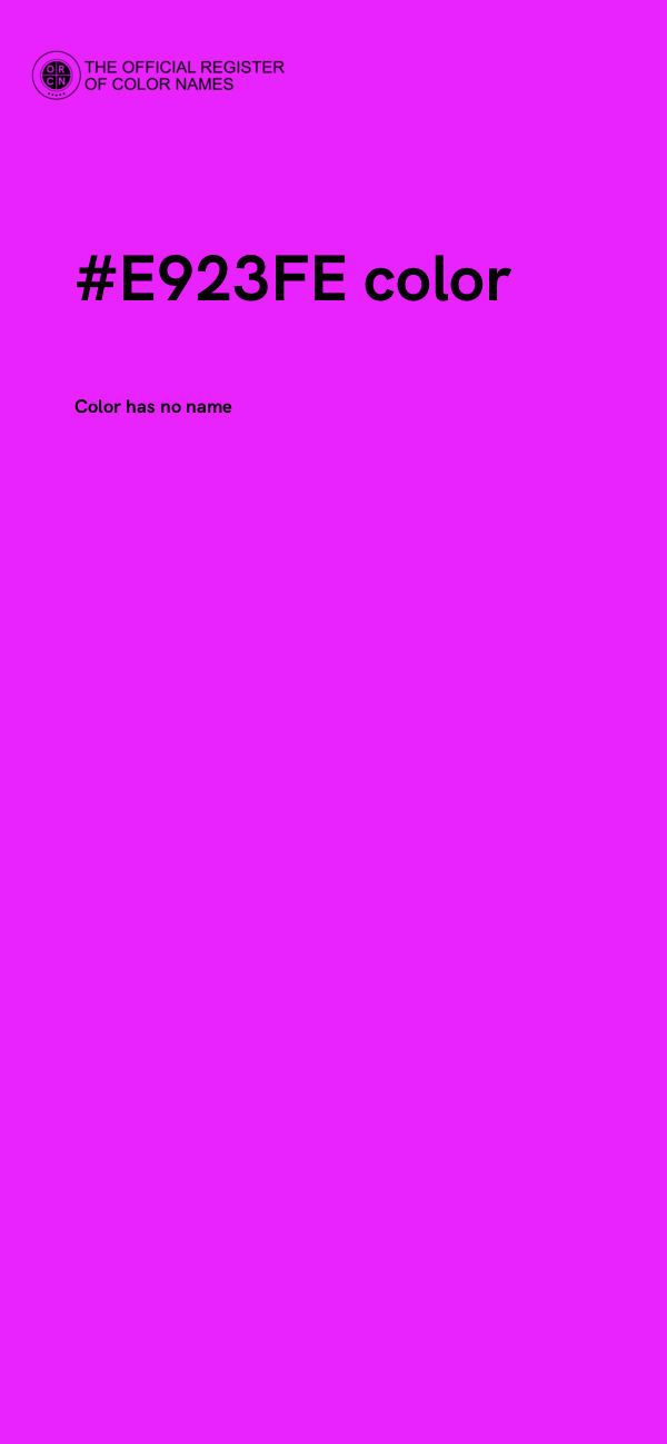 #E923FE color image