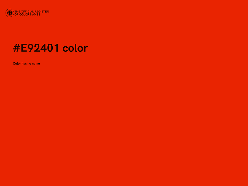 #E92401 color image