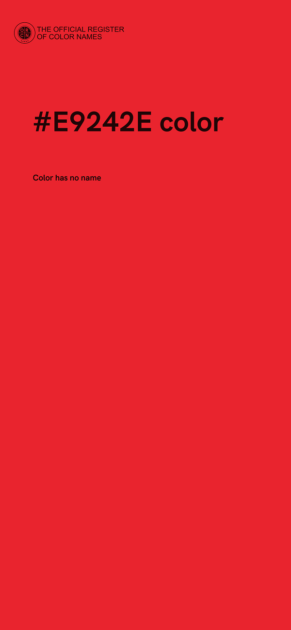 #E9242E color image
