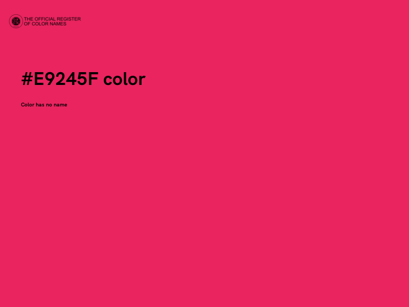 #E9245F color image