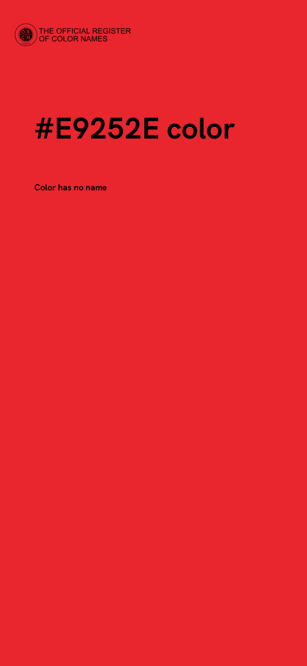 #E9252E color image