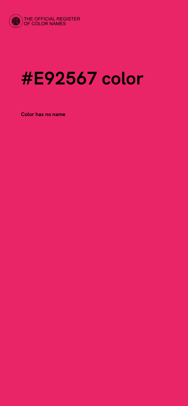 #E92567 color image