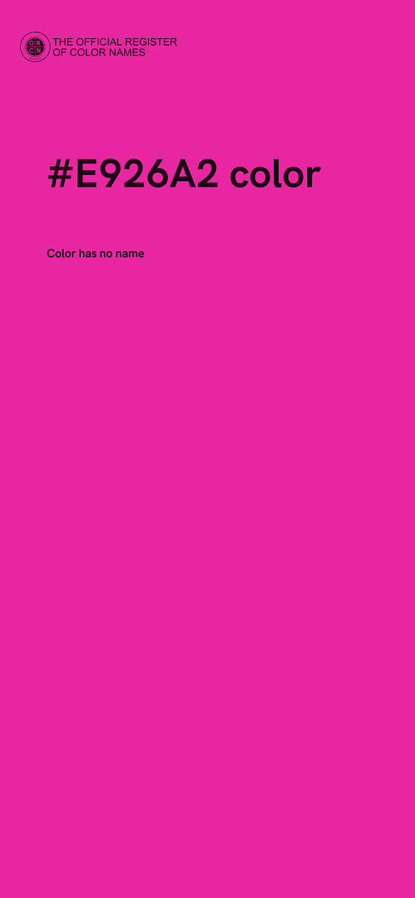 #E926A2 color image