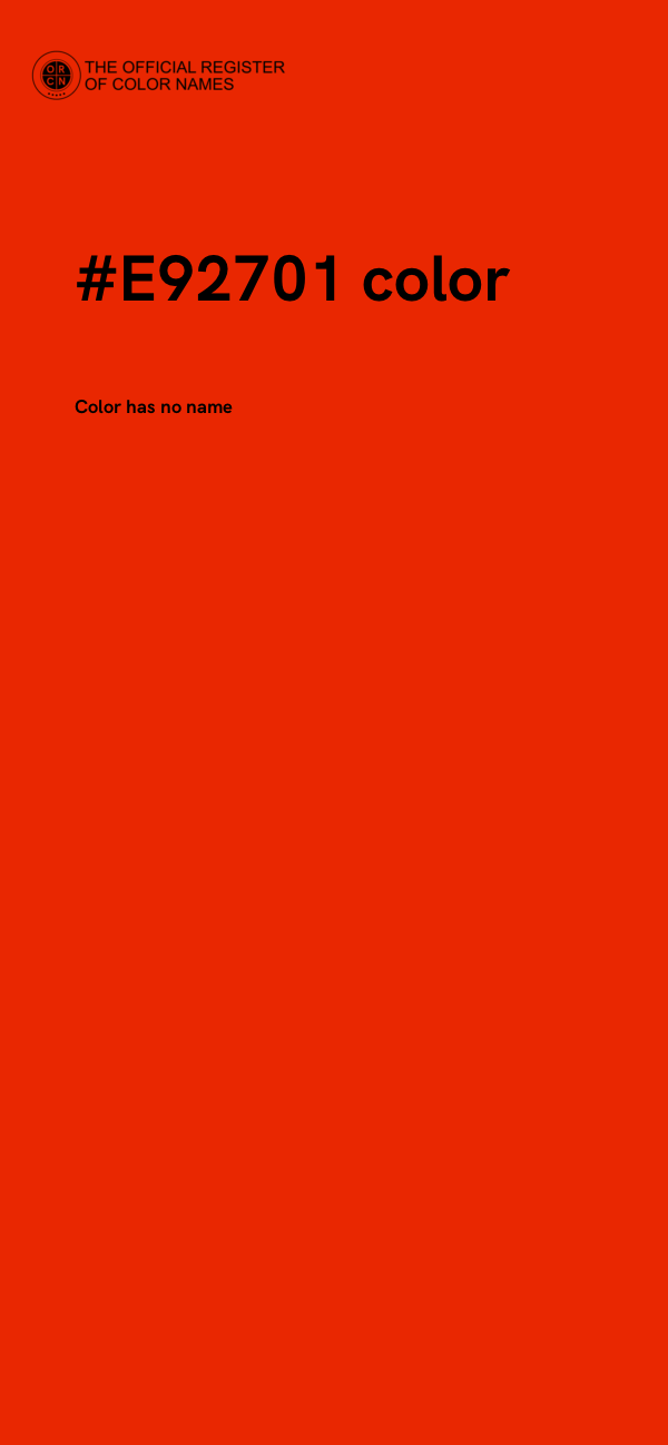 #E92701 color image