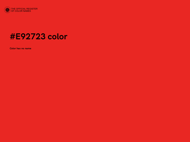 #E92723 color image