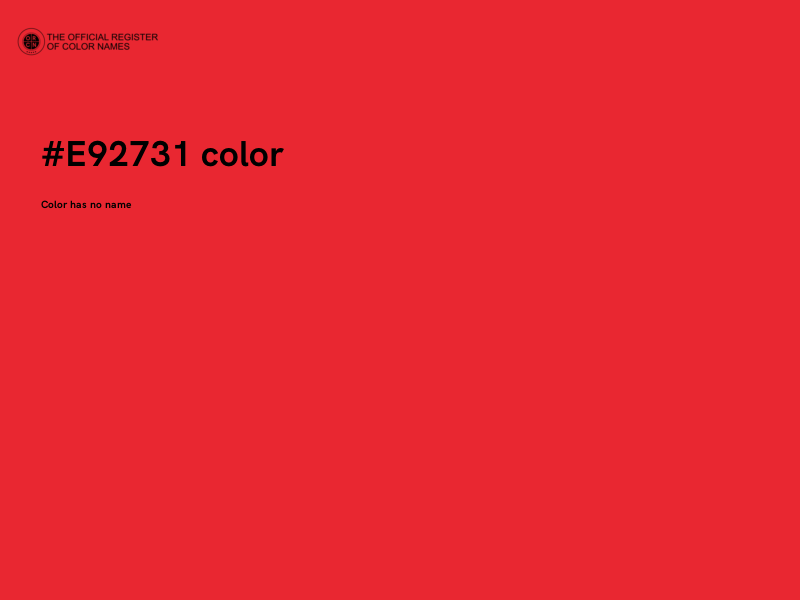 #E92731 color image