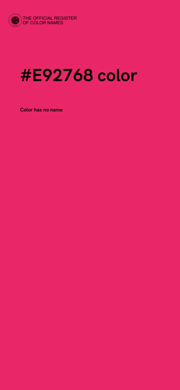 #E92768 color image