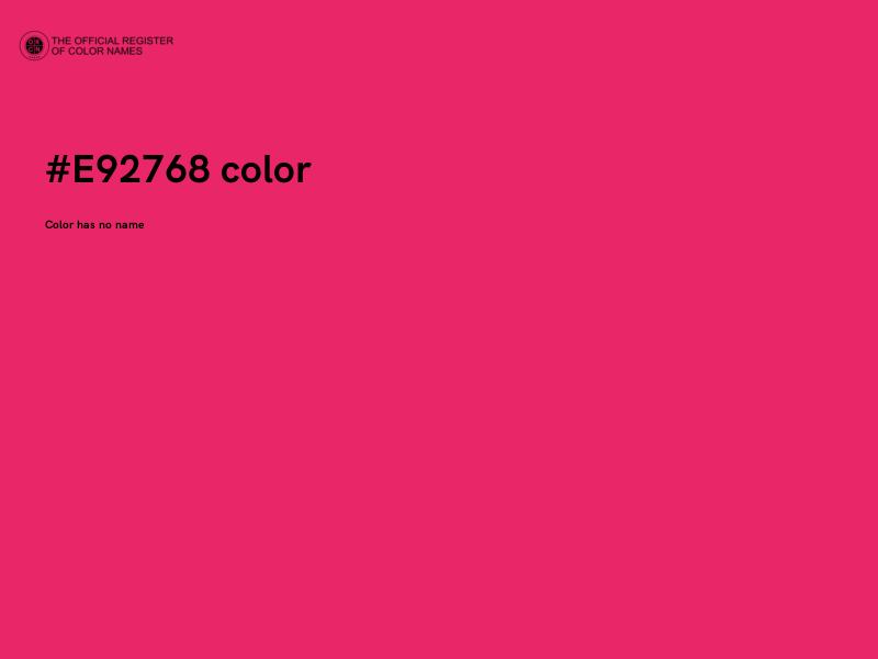 #E92768 color image