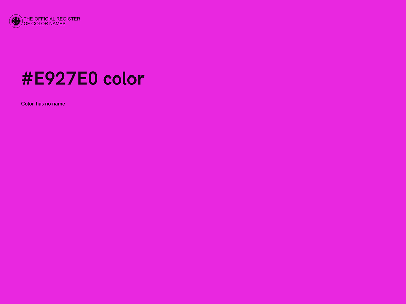 #E927E0 color image