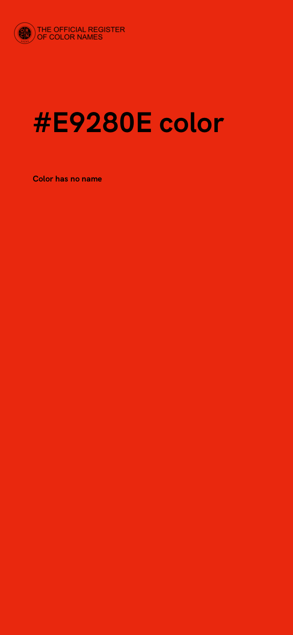 #E9280E color image