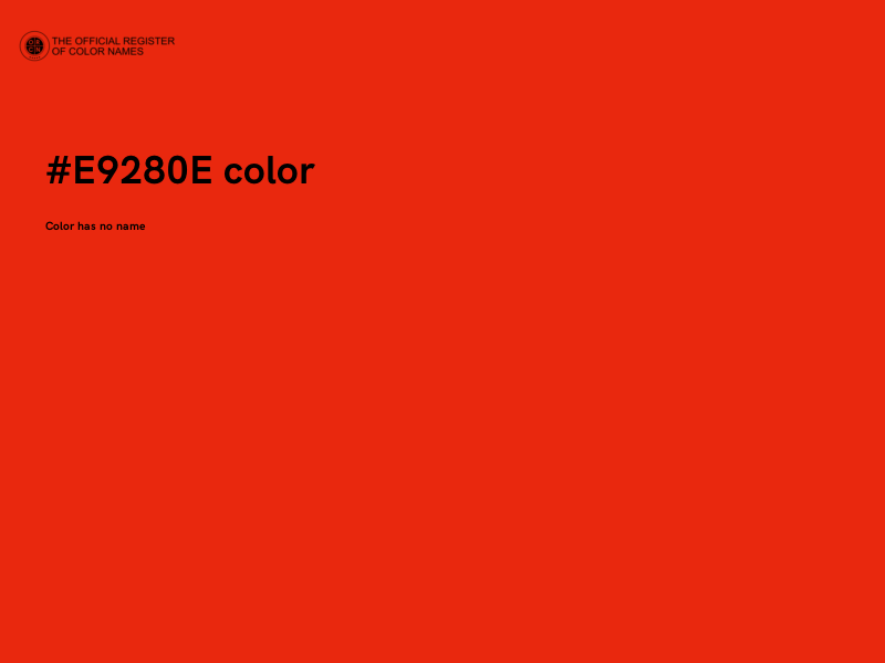 #E9280E color image