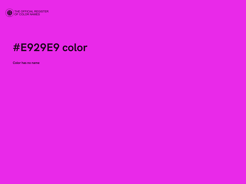 #E929E9 color image