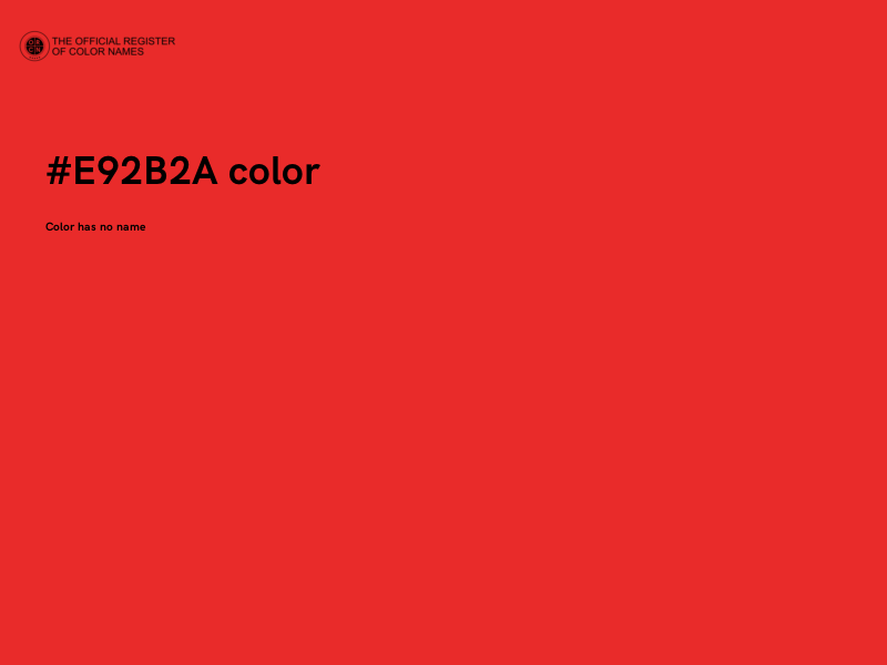#E92B2A color image