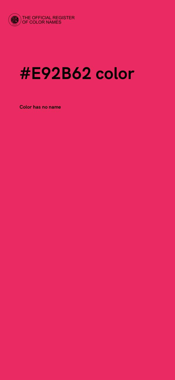 #E92B62 color image