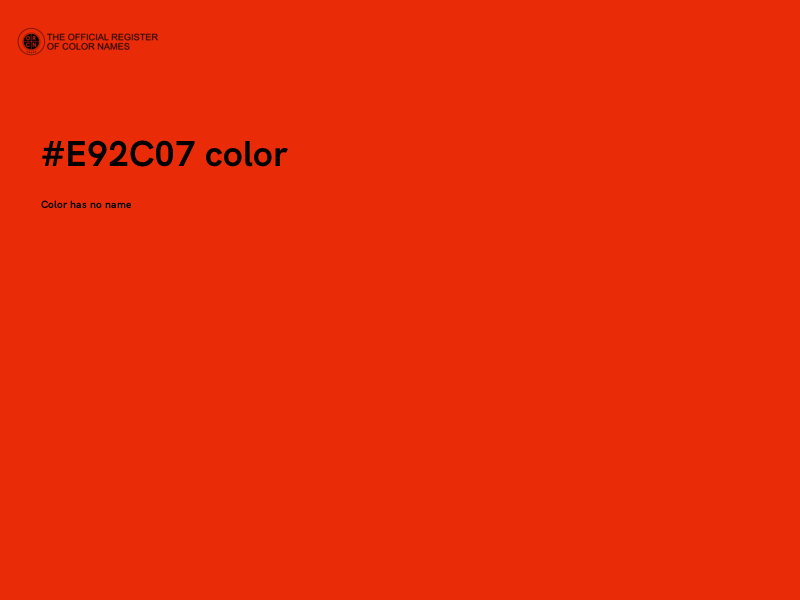 #E92C07 color image