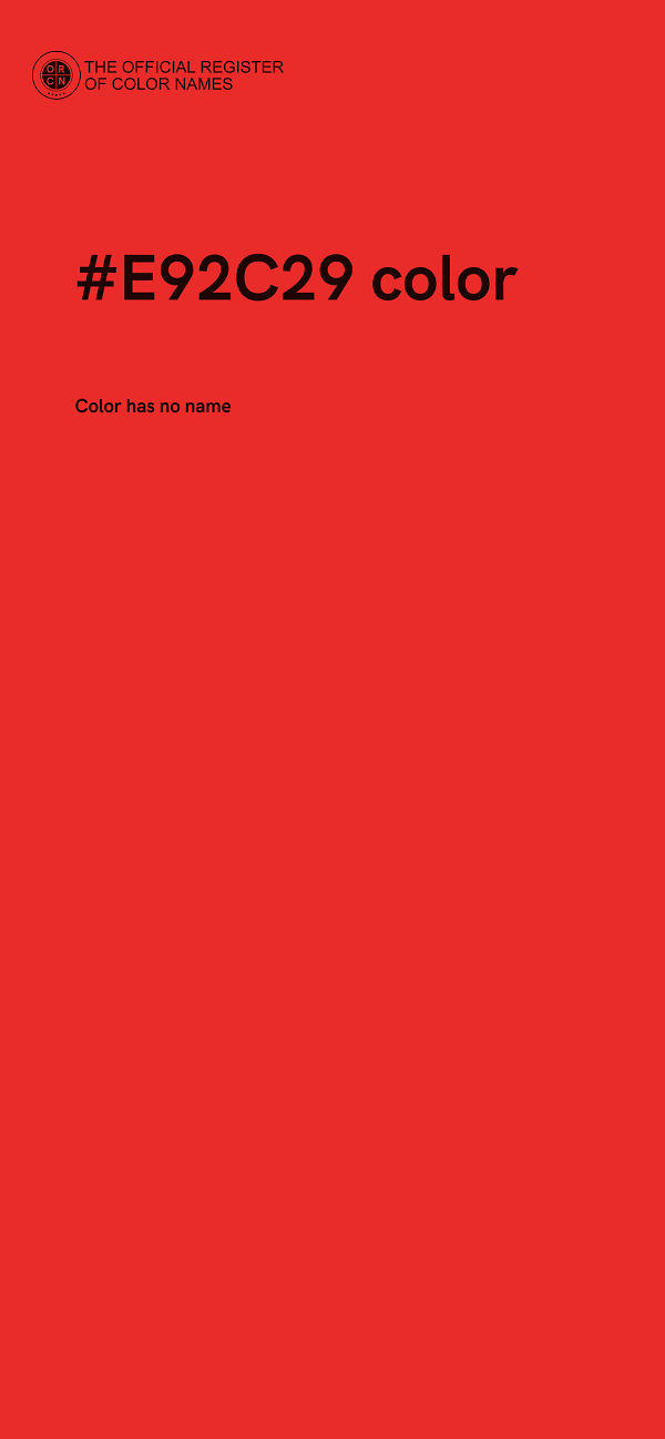 #E92C29 color image