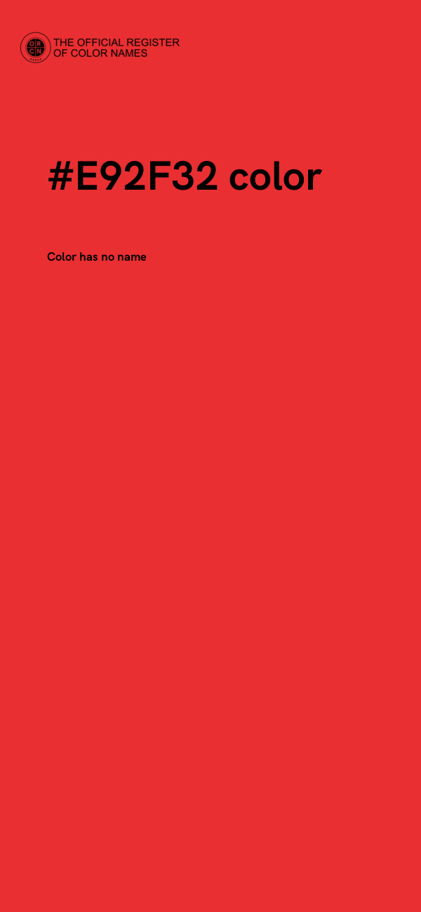 #E92F32 color image