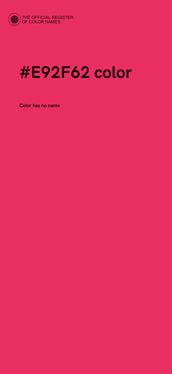 #E92F62 color image