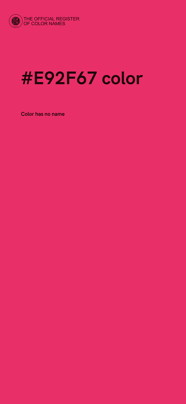 #E92F67 color image