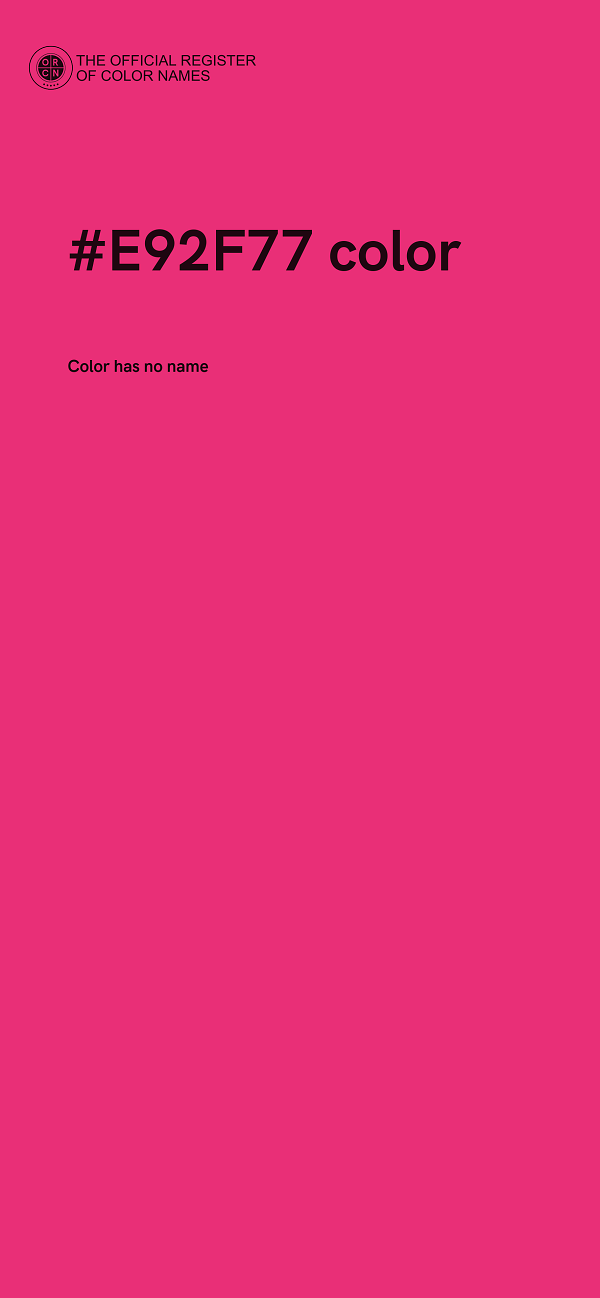 #E92F77 color image