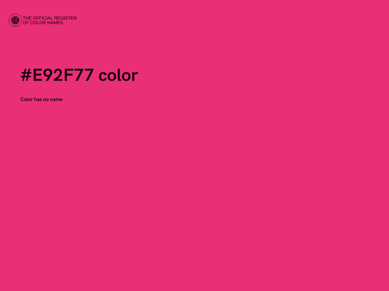 #E92F77 color image