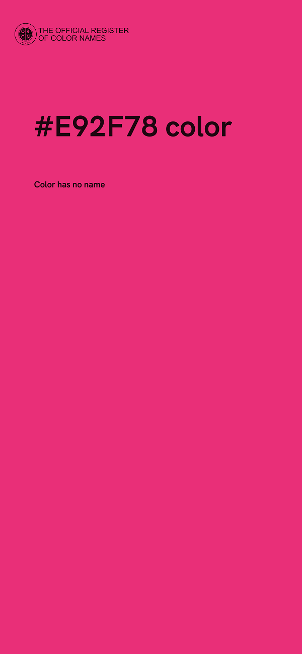 #E92F78 color image