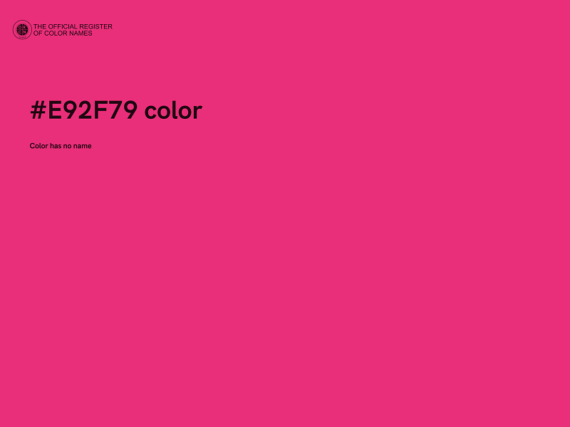 #E92F79 color image