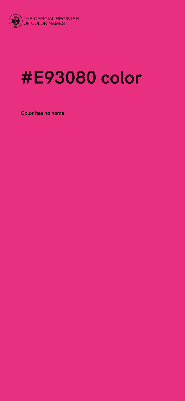 #E93080 color image