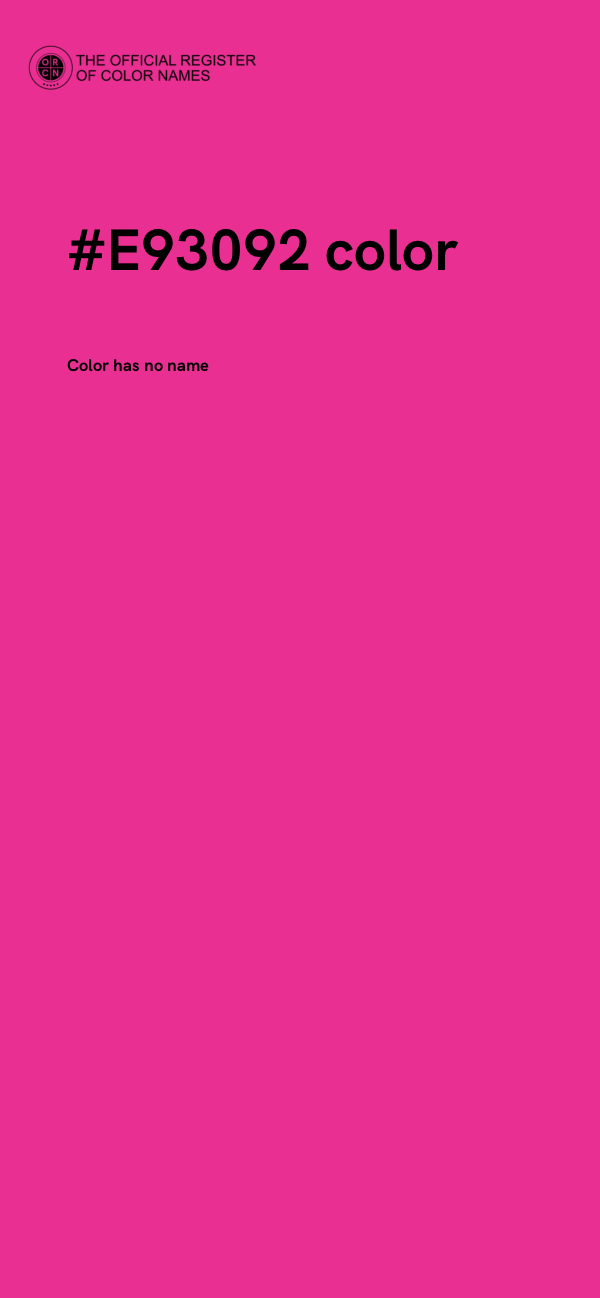 #E93092 color image